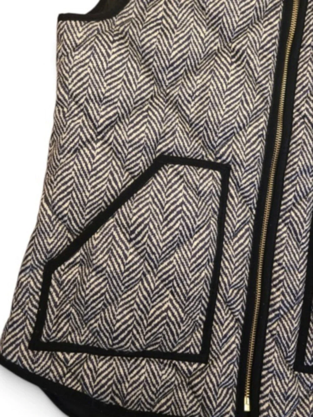 J. Crew Excursion Herringbone Quilted Puffer Vest